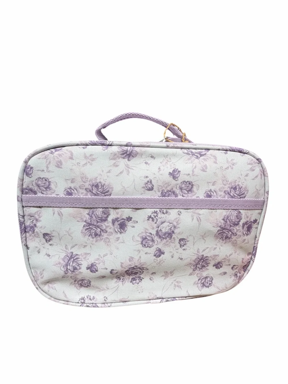 Purple Floral Insulated Lunch Bag